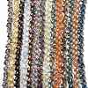 Transparent Electroplate Glass Beads Strands GLAA-C025-01-1