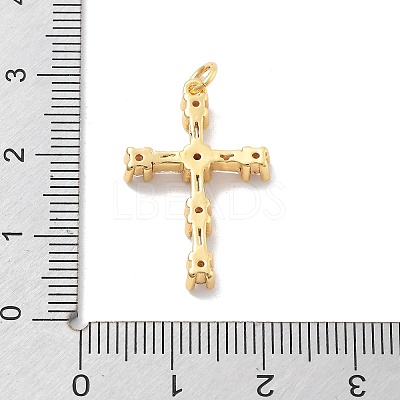 Brass Micro Pave Cubic Zirconia Pendants KK-M305-01G-03-1