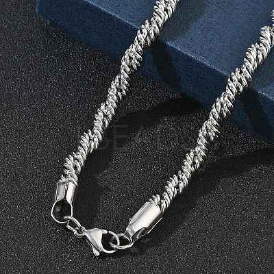 6MM 304 Stainless Steel Rope Chain Necklaces SA-CBA2696-04P-1