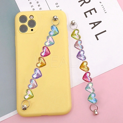 Plating AB Color Transparent Acrylic Beads PACR-CJ0001-15-1