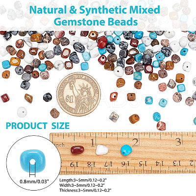 Natural & Synthetic Mixed Gemstone Beads G-AR0001-09-1