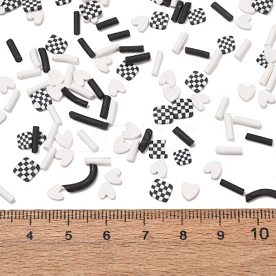 Handmade Polymer Clay Cabochons & ABS Imitation Pearl Beads PY-CBA6E6D-01-1