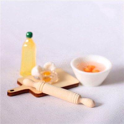 Dollhouse Miniature Kitchen Play Rolling Pin Egg Bowl Olive Oil Tool Model PW-WG68321-01-1