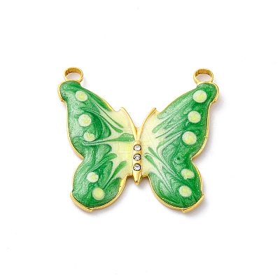 304 Stainless Steel Enamel Pendants STAS-S163-01C-G-1
