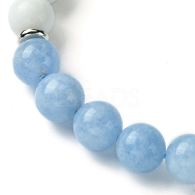 Natural Gemstone Braided Bead Bracelets BJEW-JB09855-1