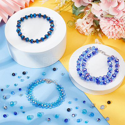 1025Pcs 15 Style Electroplate Transparent Glass Beads Sets EGLA-NB0001-27-1