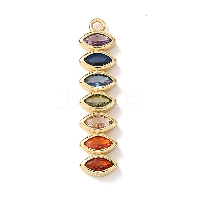 Brass Micro Pave Cubic Zirconia Pendants KK-A295-06B-G-1