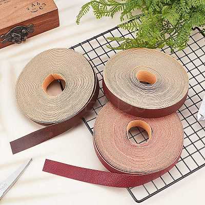 PU Leather Ribbon SRIB-WH0012-03B-02-1