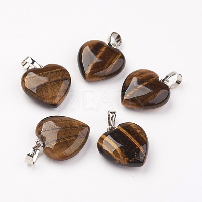 Natural Tiger Eye Pendants X-G-G956-B01-FF-1