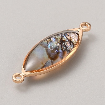 Natural Paua Shell Connector Charms KK-WH0062-100KCG-B-1