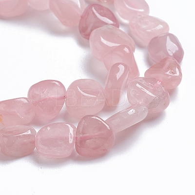 Natural Madagascar Rose Quartz Beads Strands X-G-G841-A07-1