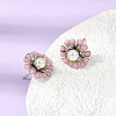 Brass Enamel Stud Earrings KK-CBA8324-27P-01-1