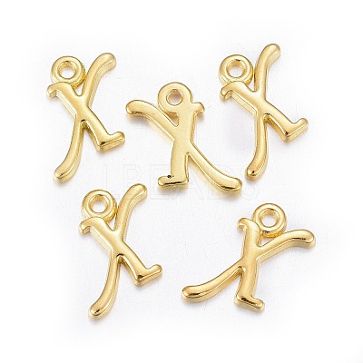 Golden Plated Alloy Letter Pendants LS-X-PALLOY-J718-01G-X-1