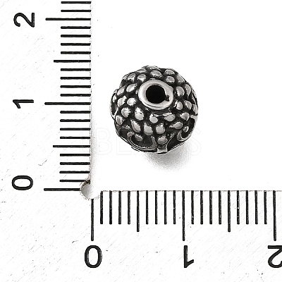 Engraved 304 Stainless Steel Beads STAS-H263-17AS-07-1
