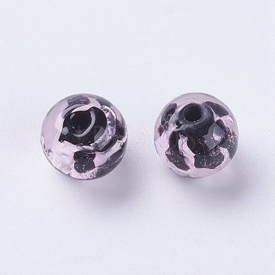 Handmade Silver Foil Lampwork Beads LAMP-J089-Q02-1
