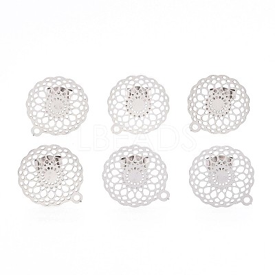 Non-Tarnish 304 Stainless Steel Stud Earring Findings STAS-S079-32B-1