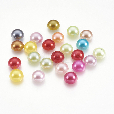 ABS Plastic Imitation Pearl Cabochons SACR-S738-8mm-M-1