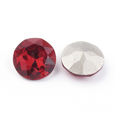 Pointed Back & Back Plated K9 Glass Rhinestone Cabochons X-RGLA-J012-8mm-501-1