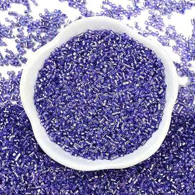 Baking Paint Silver Lined Glass Seed Beads SEED-H003-09G-1