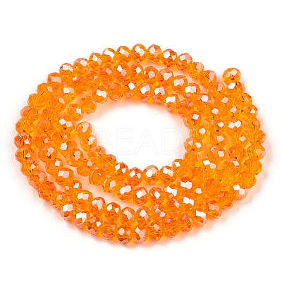 Electroplate Glass Beads Strands EGLA-A034-T4mm-A24-1