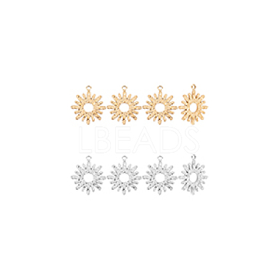 8Pcs 2 Styles 304 Stainless Steel Charms STAS-UN0035-77-1
