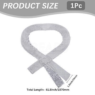 Alloy Paillette Chain NecklacesA NJEW-WH20002-06S-1