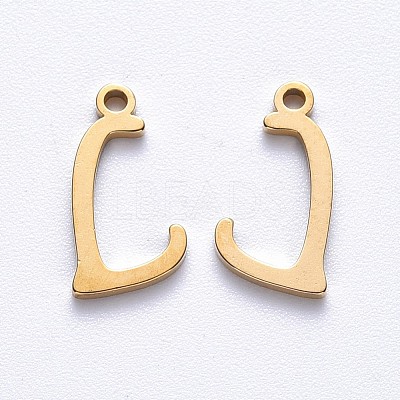 PVD Vacuum Plating 201 Stainless Steel Charms STAS-R105-L-G-1