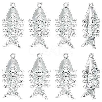 8Pcs Brass Pendants KK-BC0015-68P-1