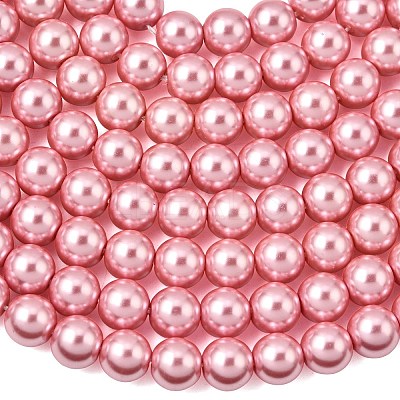Eco-Friendly Glass Pearl Beads Strands HY-A008-8mm-RB109-1