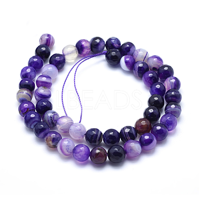 Natural Agate Beads G-J371-13-10mm-1