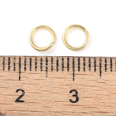 Brass Open Jump Rings KK-N254-45B-G-1