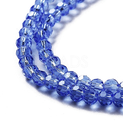 Electroplate Transparent Glass Beads Strands EGLA-A035-T3mm-A14-1