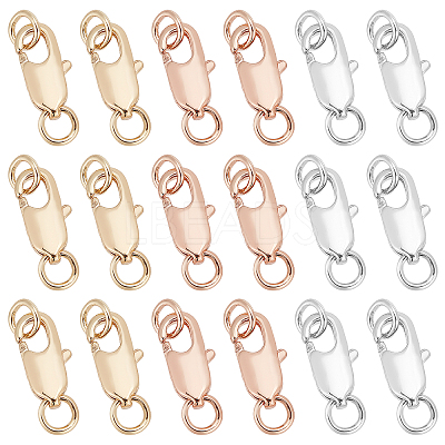 18Pcs 3 Colors Brass Lobster Claw Clasps KK-PH0002-99-1