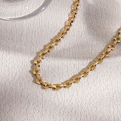 304 Stainless Steel Link Chain Necklaces for Women SA-CBAABBA-06G-1