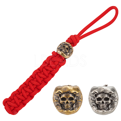 2Pcs 2 Colors Brass EDC European Beads FIND-NB0004-99-1