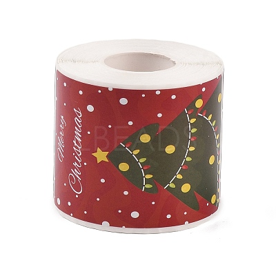 200Pcs Christmas Theme Paper Self-Adhesive Stickers DIY-M070-02J-1