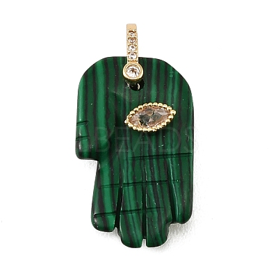 Synthetic Malachite Carved Pendants GG-CBA5963-01B-NH-1