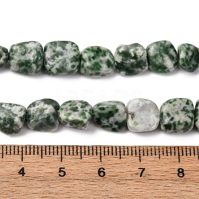 Natural Green Spot Jasper Beads Strands G-G146-A26-02-1
