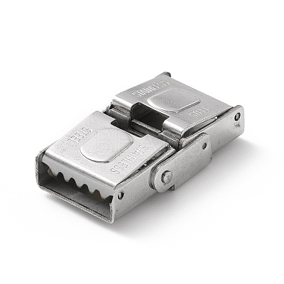 Tarnish Resistant 201 Stainless Steel Watch Band Clasps STAS-K173-01C-1