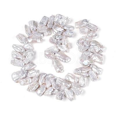 Natural Baroque Keshi Pearl Beads Strands PEAR-S022-04A-1