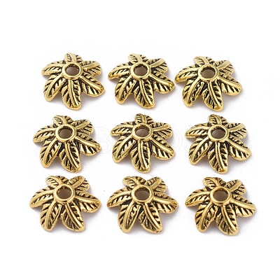 Tibetan Style Bead Caps TIBEB-LF9396YKG-AG-LF-1