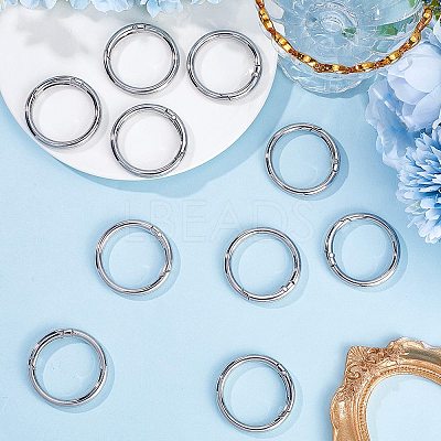 10Pcs Alloy Spring Gate Rings FIND-SP0001-38P-1