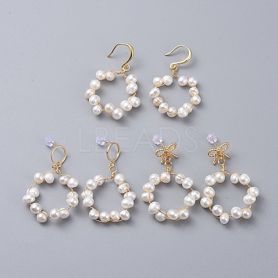 Dangle Stud Earrings EJEW-JE03750-1