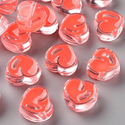 Transparent Enamel Acrylic Beads TACR-S155-004A-1