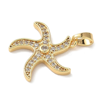 Brass Micro Pave Cubic Zirconia Pendants KK-K305-11E-G-1