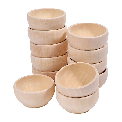 Wood Bowl LS-DJEW-WH0042-114-1