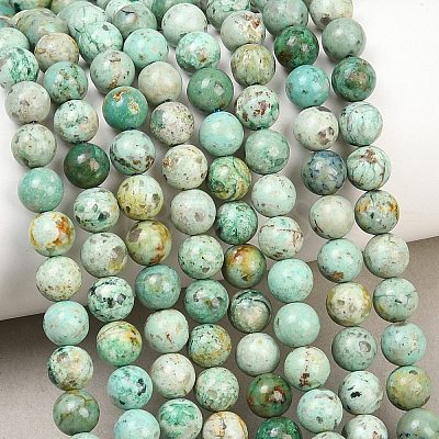 Natural Peruvian Turquoise(Jasper) Beads Strands G-F836-A02-6mm-1