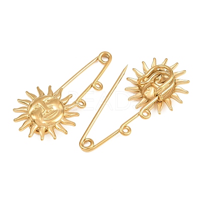 Sun 304 Stainless Steel Safety Pins Brooch Findings SA-CBA098D-13B-G-1