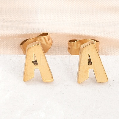 304 Stainless Steel Stud Earrings SA-T001-03G-1
