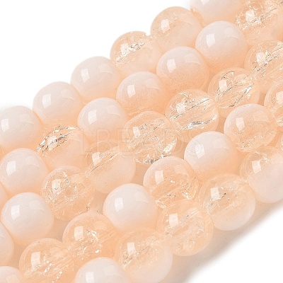 Crackle Glass Beads Strands GLAA-U001-8mm-05-1